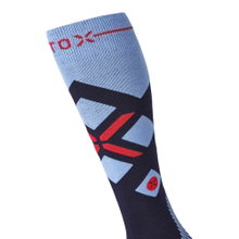 STOX Energy Socks Skisocke Skiing Merino (Kompression fördert Durchblutung) mitternachtblau/rot Herren - 1 Paar